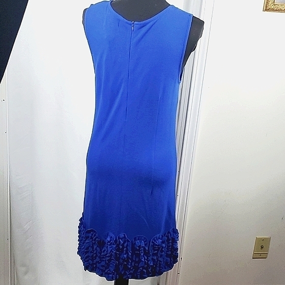 Adore Sleeveless Blue round neckline ruffle hemline Size Medium new with tag - Picture 11 of 15